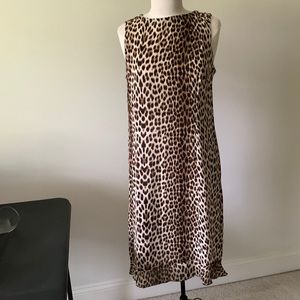 Johnny Was leopard print dress. 100%silk.